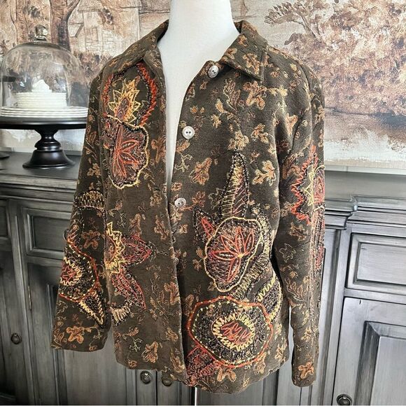 Vintage Embroidered Blazer size Large - Picture 1 of 5